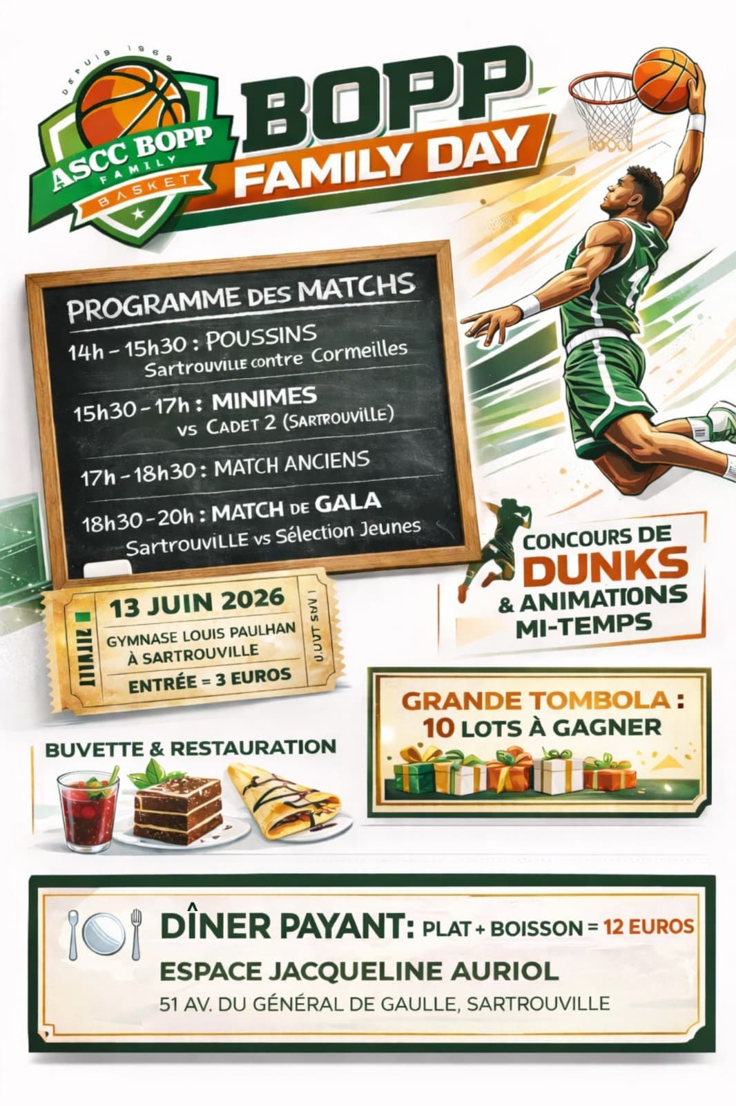 Affiche BOPP FAMILY DAY 2026 — 13 juin 2026, Gymnase Louis Paulhan à Sartrouville